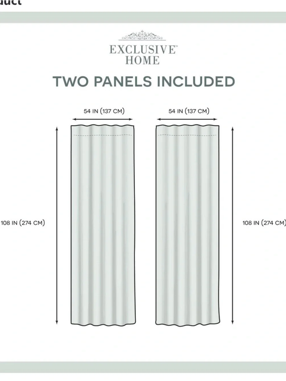 Exclusive Home Kochi Linen Blend Hidden Tab Top Curtain Panel Pair - 54”x84”